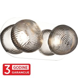 Zidna lampa hrom PRISMA LED MAW9401-2 2x4W 3000K + smoky 3Y