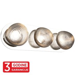 Zidna lampa hrom PRISMA LED MAW9401-3 3x4W 3000K + smoky 3Y