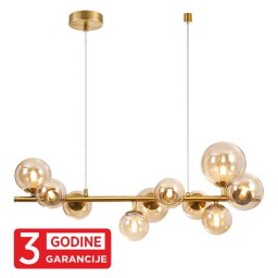 Visilica staro zlato GLOBE MAP9225-10 10xG9 + amber 3Y Mitea Lighting