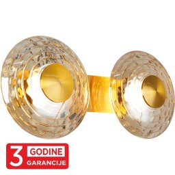 Zidna lampa staro zlato ECLIPTICA MAW9451-2 2x6W 3000K + amber LED 3Y Mitea Lighting