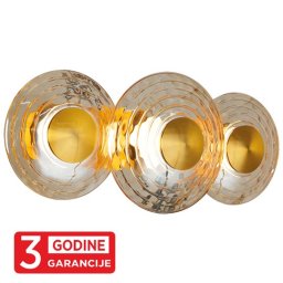 Zidna lampa staro zlato ECLIPTICA MAW9451-3 3x6W 3000K + amber LED 3Y Mitea Lighting