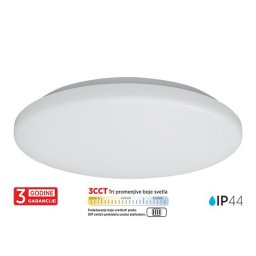 LED plafonjera bela 24W 200~240V 3CCT DIP Switch 3000/4000/6500K IP44 fi300mm SMD 3Y M205710