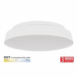 LED plafonjera bela 20W 3CCT DIP switch 3000/4000/6500K + HALO 3CCT IP20 fi230mm okrugla 3Y M205780