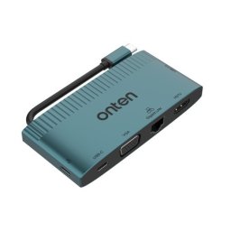 Dock stanica 6u1 sa hdmi 4k 30hz + vga 2k 60hz +ethernet rj45 100mbps + usb 3.0 + 2x usb type-c (otn-9503s) onten ( AD503 )