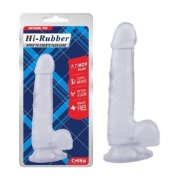 Prozirni realistični dildo Hi-Ruber 19.5 cm
