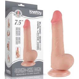 Realistični dildo Sliding Skin 19 cm
