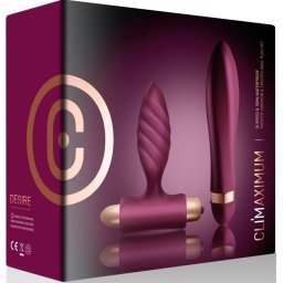 Luksuzni set sa 2 vibratora klitoralni i analni Climaximum