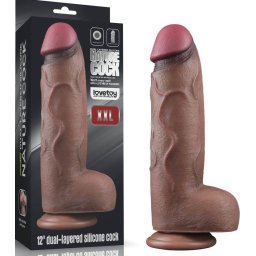 Realistični dildo XXL veličine Dual Layer Silicon XXL Cock 31 cm