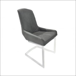 Trpezarijska stolica DC-1949 Tamno siva eko koža/hrom noge ( 770-729 )