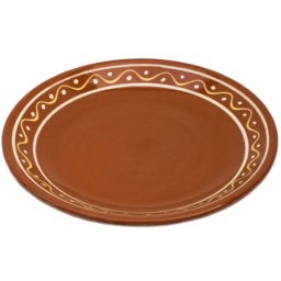 Tanjir ETNO - 26cm plitki Braon dizajn