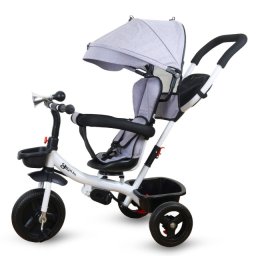 Jungle Girotto tricikl za decu sa rotirajućim sedištem i ručkom - Grey White