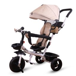 Jungle Girotto tricikl za decu sa rotirajućim sedištem i ručkom - Beige White