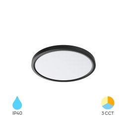 LED PLAFONJERA 20W CCT SLIM JADE CRNA BRAYTRON