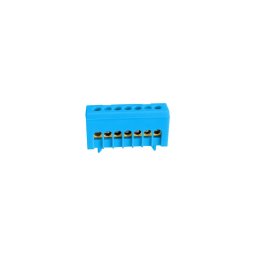 Terminal, pokriveni, plastična konekcija na DIN šinu, plavi, 7x16mm2