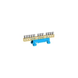 Terminal, nepokriveni, plastična konekcija na DIN šinu, plavi, 7x10mm2