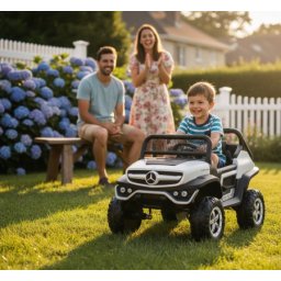 Dečiji Auto na akumulator Mercedes 291 Unimog Beli