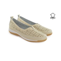 Kožne ženske espadrile 25197BE bež