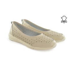 Kožne ženske espadrile 25224BE bež