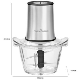 Seckalica sa funkcijom drboljenja leda sa staklenom posudom Profi Cook PC-MZ1150