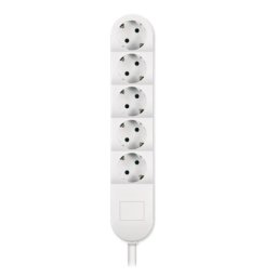Priključnica bela prenosna petostruka (produžni kabl) 4453.0 kabl 3m max 3.6kW 16A 250V Aling