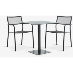 KAPPRUET D65 baštenski sto + 2 HEMSEDAL baštenske stolice crna S371338