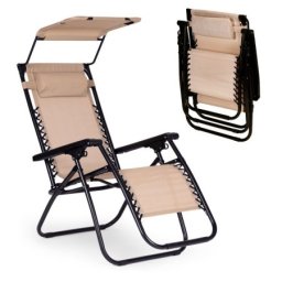 Modernhome podesiva baštenska fotelja sa tendom beige ( zrl009-r beige )