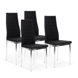 Modernhome trepezarijske stolice set 4 kom tami eko koža black ( dc855-c-4 black )