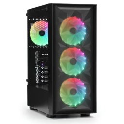 Ig-max n1907 octagon 4f mid tower/atx/micro atx/mini itx/rgb/bez napajanja/crna Kucište ( N1907 )