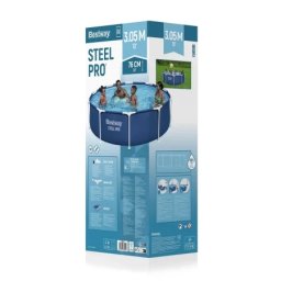 Bestway steel pro frame pool bazen sa metalnim ramom 305×76 cm set sa pumpom ( 56679 )