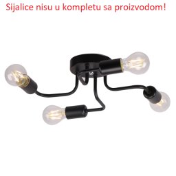 Luster crna Max.60W 220~240V 4xE27 - Sijalice nisu uključene uz proizvod! M11038-4