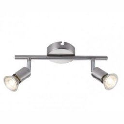 Spot lampa mat hrom 2x5W 3000K GU10 LED 760lm M170120