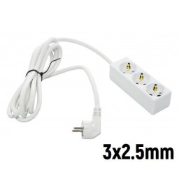 Priključnica Prenosna trostruka (produžni kabl) 3x2.5mm 3m Tehnoelektro