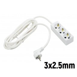 Priključnica Prenosna trostruka (produžni kabl) 3x2.5mm 5m Tehnoelektro
