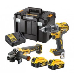 DeWalt akumulatorski set alata DCD791 + DCG405, 18V 2x5,0 Ah + TSTAK kofer ( DCK2020P2T )