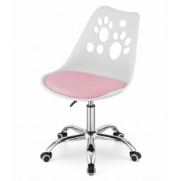 Stolica PRINT white pink