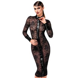 Seksi haljina Noirelle Lace Button up Midi dress