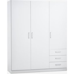 Ormar FANDRUP 144x176 3 vrata 3 fioke bela