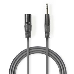 Audio kabl XLR muški na 6.35mm (1/4") TRS džek - 1.5m