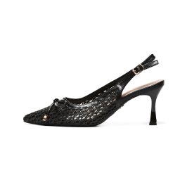 LS242642BLK - Ženske sandale na štiklu