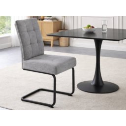 Trpezarijska stolica Molde Siva/Crne metalne noge 575x455x850 ( 775-555 )