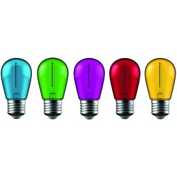 LED SIJALICA E27 1W FILAMENT MIX SET 5 COLOUR AVIDE