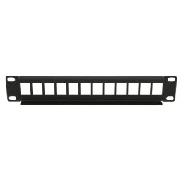 Extralink 12 Port 10 Patcpanel, Modular, 12 ports,Crni,Metal