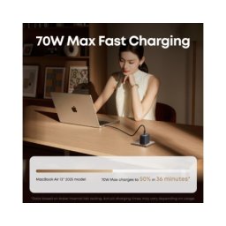 Anker Prime 70W GaN zidni brzi punjač, 3-porta (2x USB-C i 1x USB-A) crni