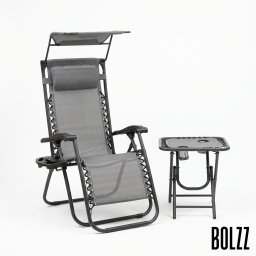 PODESIVA BAŠTENSKA FOTELJA SA TENDOM GRAY BOLZZ