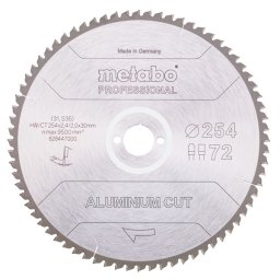 Metabo list kružne testere za AL 254 x 2.4 x 30 mm 72z