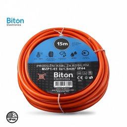 PRODUZNI KABL ZA KOSILICU 15m MZP1-01 3x1.5mm IP44 BBLINK
