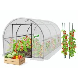Chomik baštenski plastenik tunel 3-segmentni beli 4 x 2,5 x 2 m ( tun5590 )