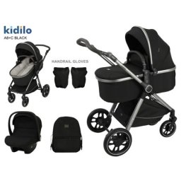 Kidilo a8+c kolica za bebe black ( kidkola8cbl )