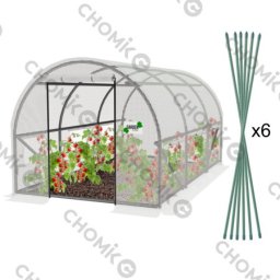 Chomik baštenski plastenik 3 segmenta belo 3 x 2 x 2 m 5569 ( tun5569 )