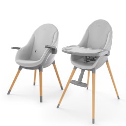 KINDERKRAFT STOLICA ZA HRANJENJE 2U1 FINI UP GREY